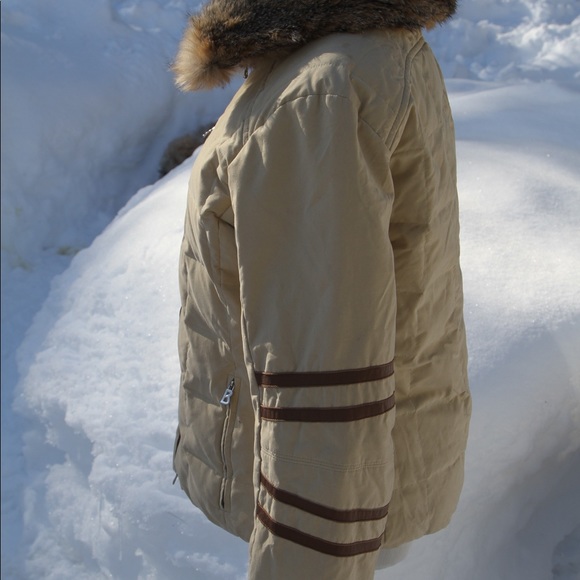 Vintage BOGNER Quilted Down Jacket with Real Fur Collar - Picture 5 of 16